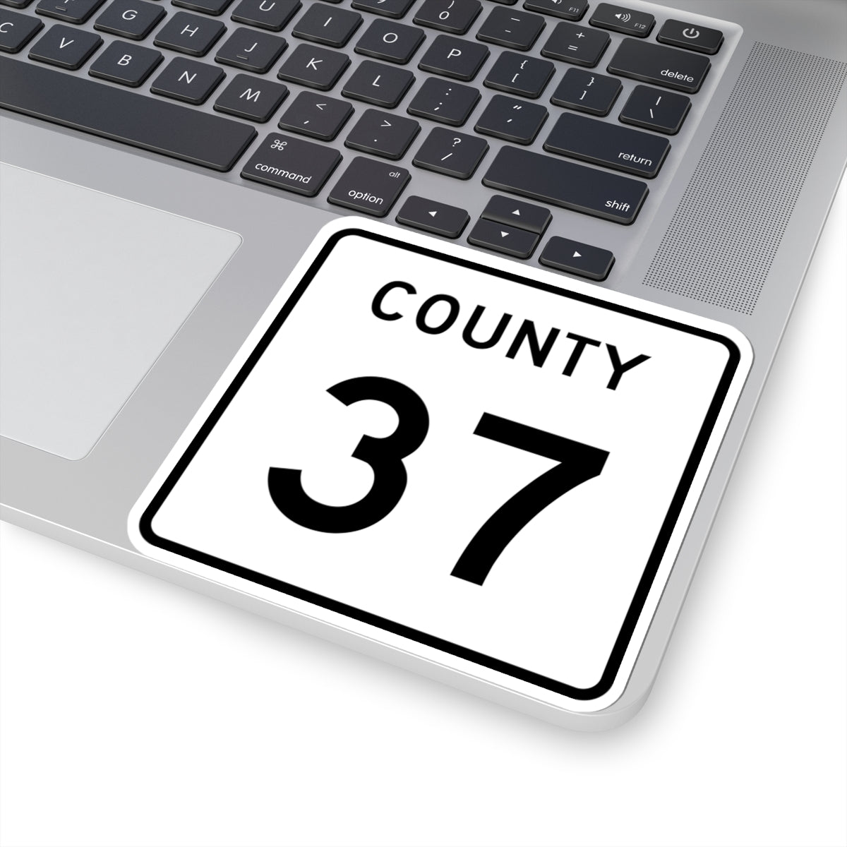 County 37 square (Minnesota) (Road Sign) STICKER Vinyl Kiss-Cut Decal