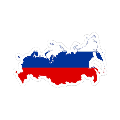 Flag map of Russia 2014-2022 (Russia) STICKER Vinyl Kiss-Cut Decal