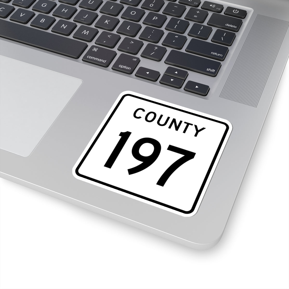 County 197 square (Minnesota) (Road Sign) STICKER Vinyl Kiss-Cut Decal