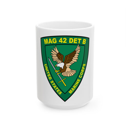 USMC United States Marine Corps MAG 42 DET B (USMC) White Coffee Mug