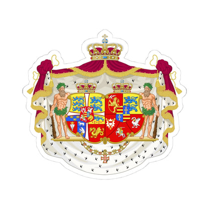 Armoiries de Caroline-Amélie de Schleswig-Holstein reine de Danemark (Denmark) (Coat of Arms) STICKER Vinyl Kiss-Cut Decal