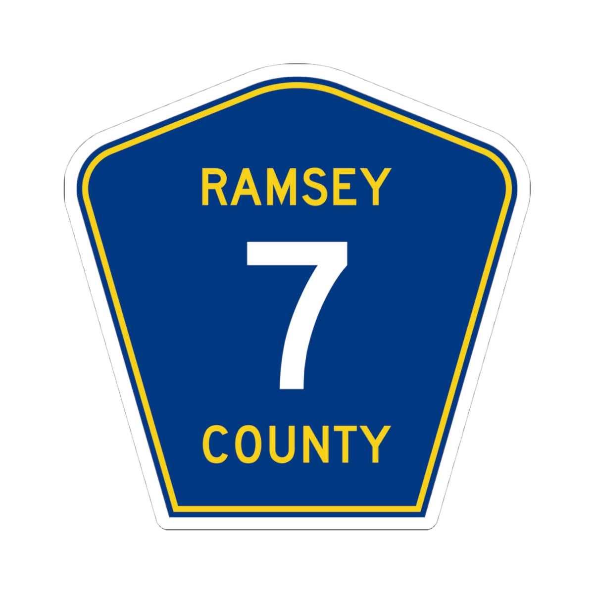 Ramsey County 7 MN (Minnesota) (Road Sign) STICKER Vinyl Kiss-Cut Decal