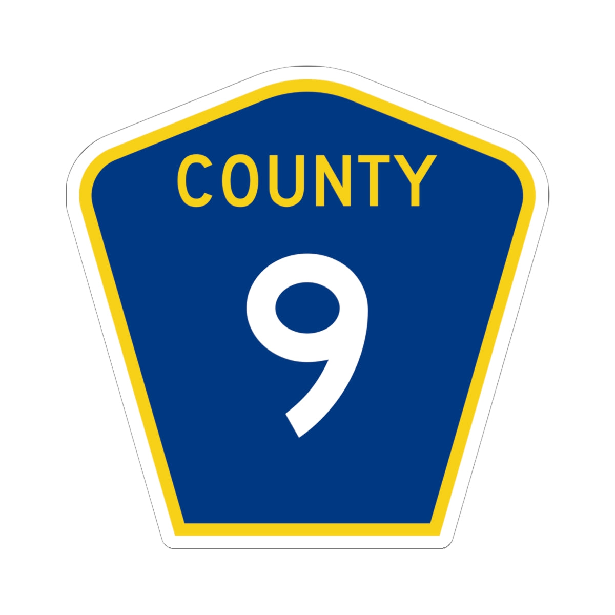 County 9 MN (Minnesota) (Road Sign) STICKER Vinyl Kiss-Cut Decal