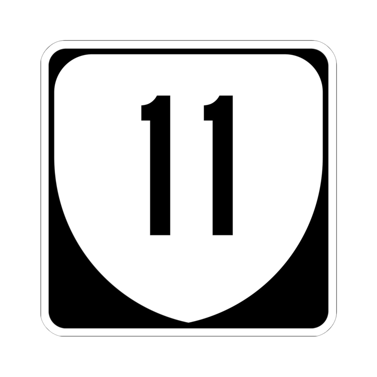 Virginia 11 (Virginia) (Road Sign) STICKER Vinyl Kiss-Cut Decal