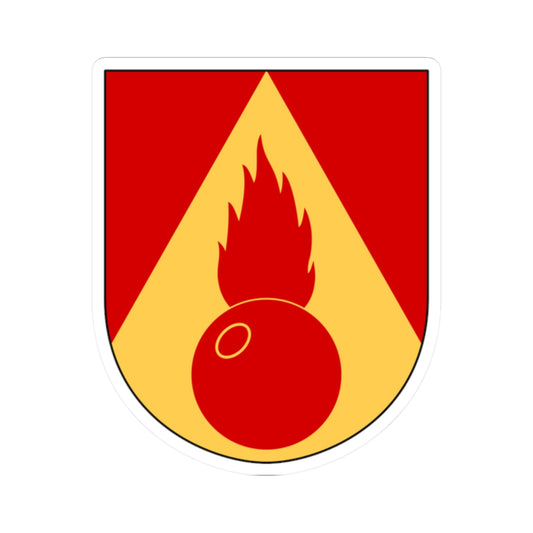 Artilleriregementet 910. kompaniet vapen (Sweden) (Coat of Arms) STICKER Vinyl Kiss-Cut Decal