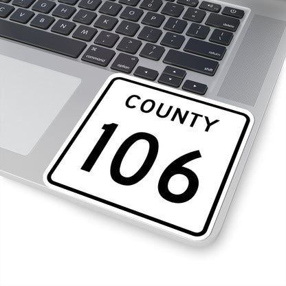 County 106 square (Minnesota) (Road Sign) STICKER Vinyl Kiss-Cut Decal