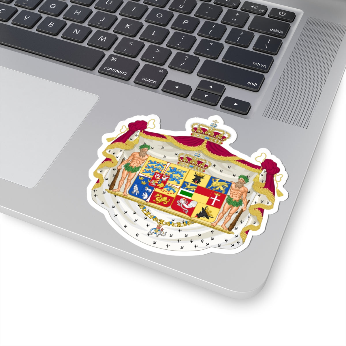 Armoiries Alexandrine de Mecklembourg-Scheverin (Denmark) (Coat of Arms) STICKER Vinyl Kiss-Cut Decal