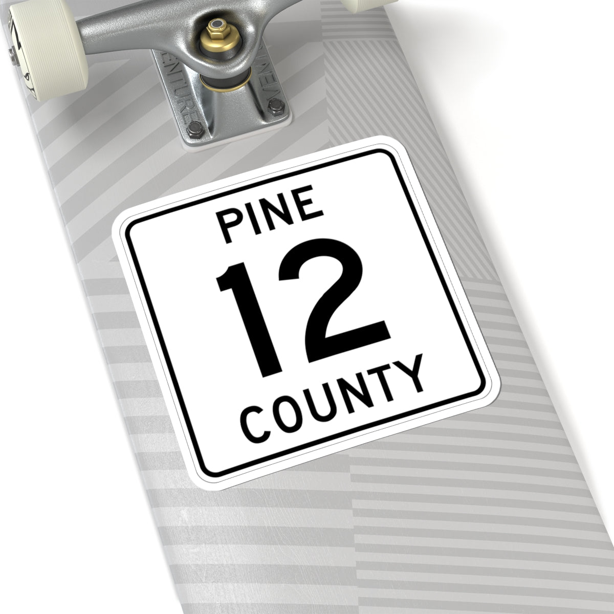 Pine County Route 12 MN (Minnesota) (Road Sign) STICKER Vinyl Kiss-Cut Decal