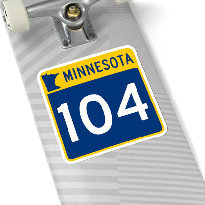 MN-104 (Minnesota) (Road Sign) STICKER Vinyl Kiss-Cut Decal