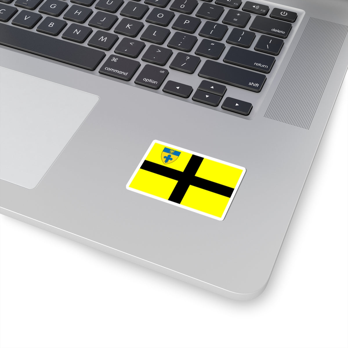Flag of St David early with Diocese of Swansea and Brecon Shield in Canton (United Kingdom) STICKER Vinyl Kiss-Cut Decal