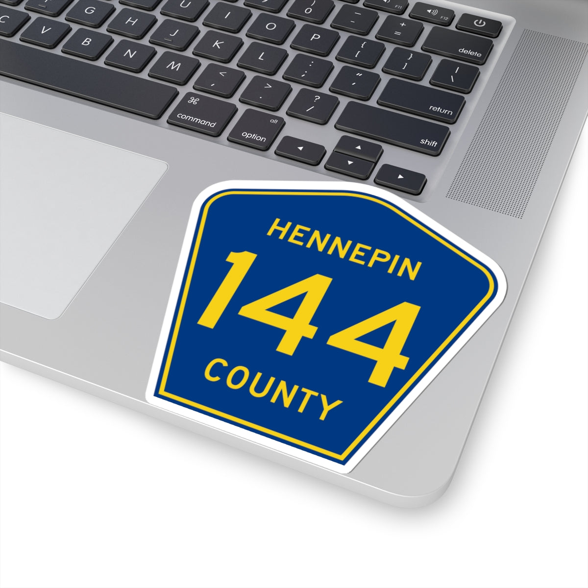Hennepin County 144 (Minnesota) (Road Sign) STICKER Vinyl Kiss-Cut Decal