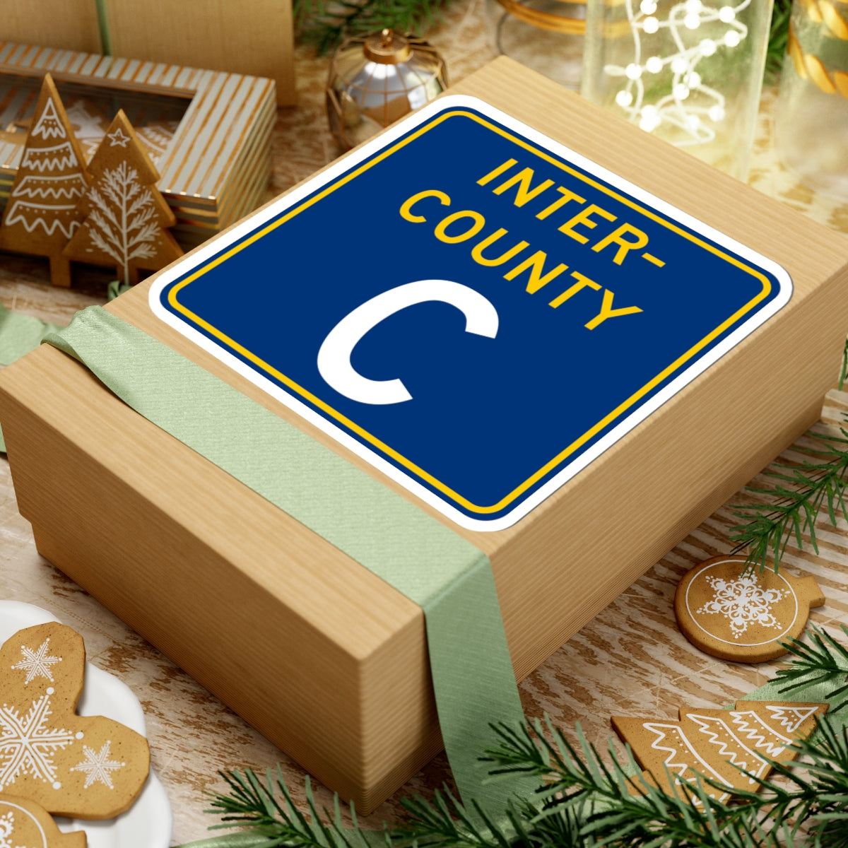 Inter County Route C MN (Minnesota) (Road Sign) STICKER Vinyl Kiss-Cut Decal