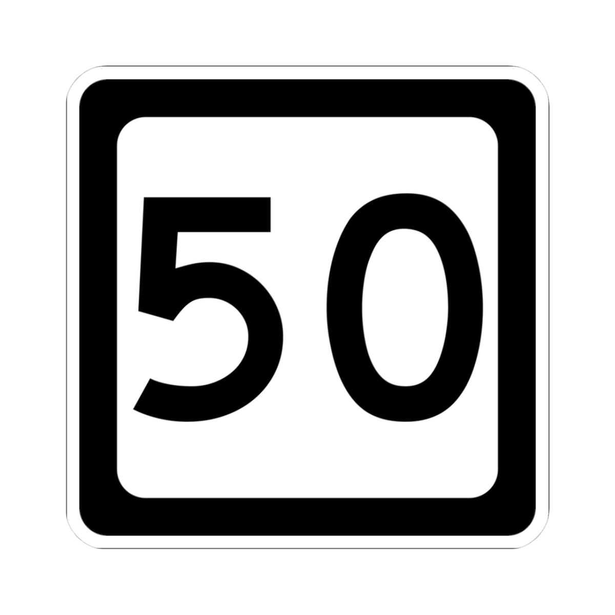 WV-50 (Virginia) (Road Sign) STICKER Vinyl Kiss-Cut Decal