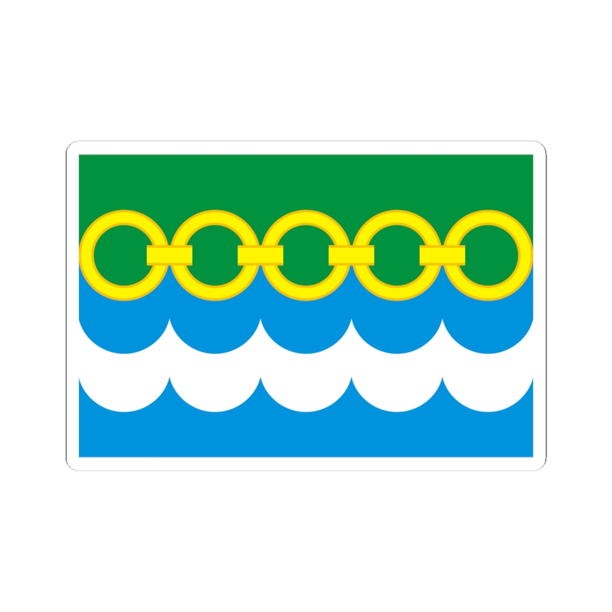 Flag of Klishinskoe Moscow oblast (Russia) STICKER Vinyl Kiss-Cut Decal
