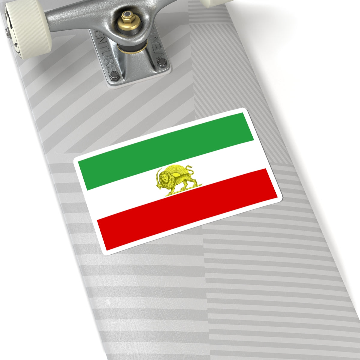 Lion and Sun Tricolor Flag (Iran) STICKER Vinyl Kiss-Cut Decal