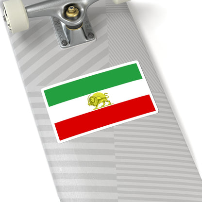 Lion and Sun Tricolor Flag (Iran) STICKER Vinyl Kiss-Cut Decal