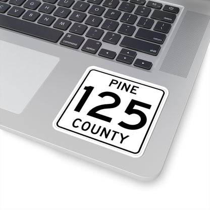 Pine County Route 125 MN (Minnesota) (Road Sign) STICKER Vinyl Kiss-Cut Decal
