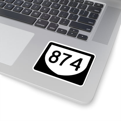 PR urban primary 874 (Puerto Rico) (Road Sign) STICKER Vinyl Kiss-Cut Decal
