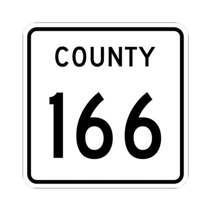 County 166 square (Minnesota) (Road Sign) STICKER Vinyl Kiss-Cut Decal