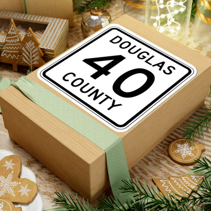 Douglas County Route 40 (Minnesota) (Road Sign) STICKER Vinyl Kiss-Cut Decal