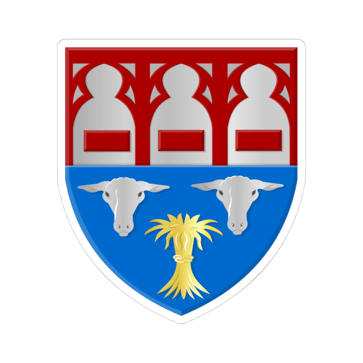 Baaium wapen (Netherlands) (Coat of Arms) STICKER Vinyl Kiss-Cut Decal