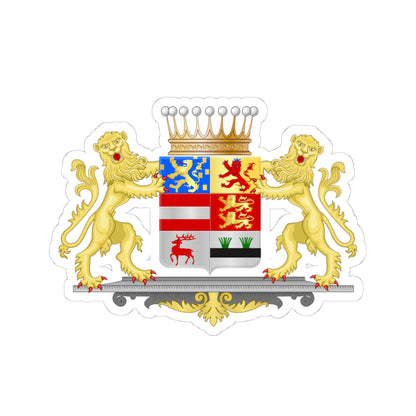 Achievement of Nassau Dietz Princely Counts (Netherlands) (Coat of Arms) STICKER Vinyl Kiss-Cut Decal