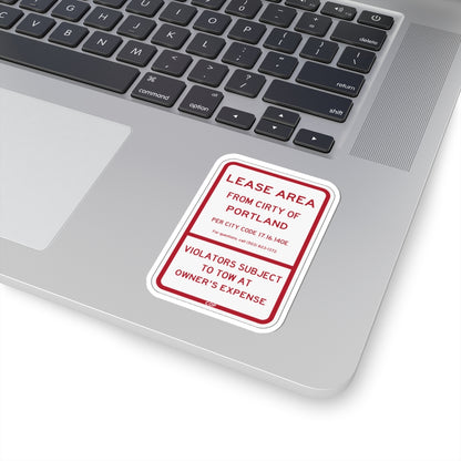 PBOT Road sign P4492 (Oregon) (Road Sign) STICKER Vinyl Kiss-Cut Decal