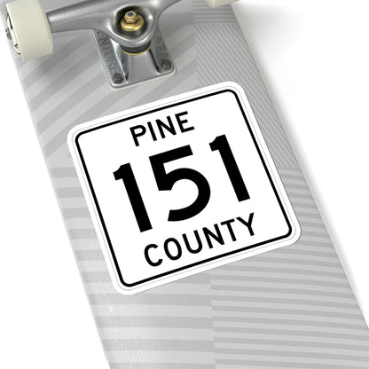 Pine County Route 151 MN (Minnesota) (Road Sign) STICKER Vinyl Kiss-Cut Decal