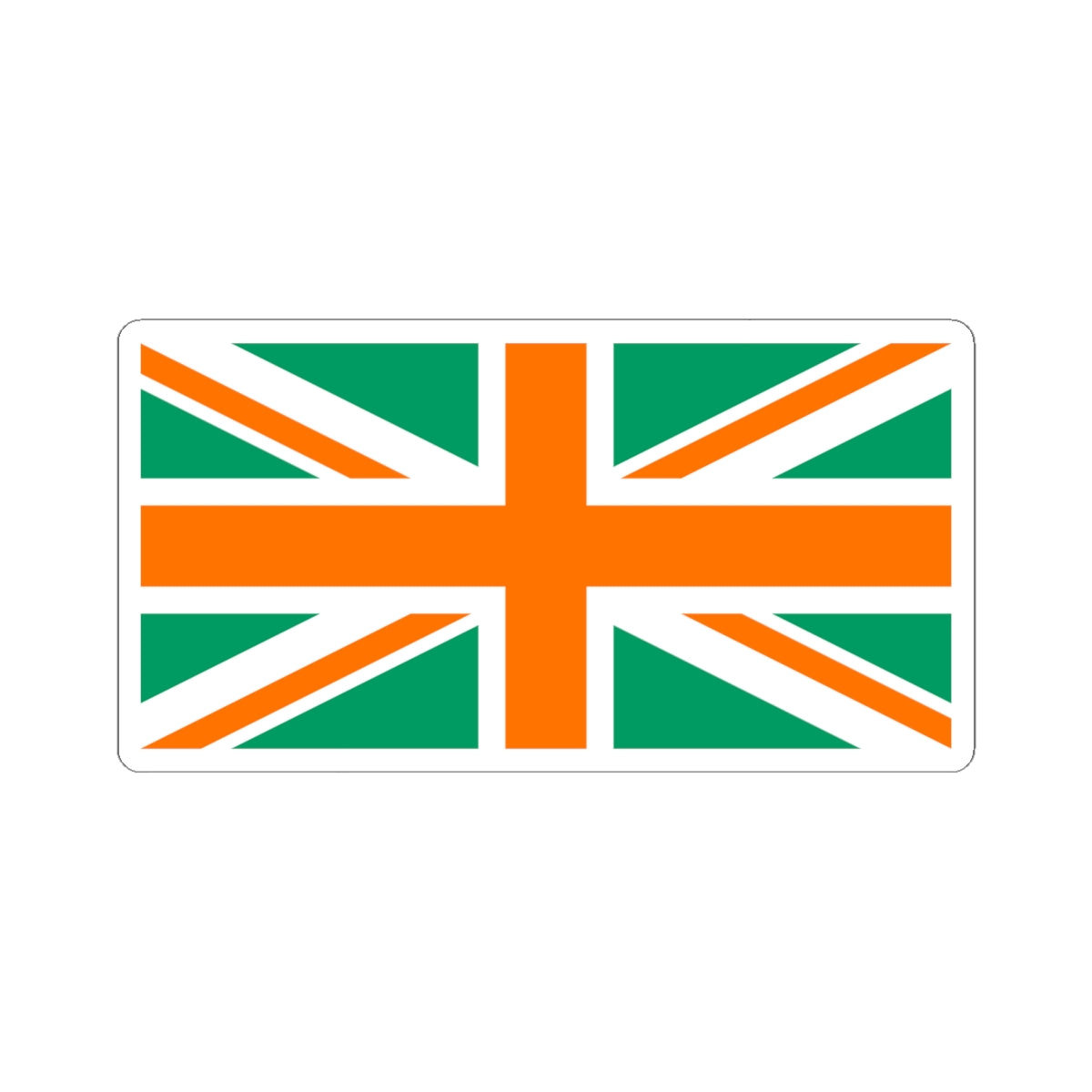 Hibernian Flag of the United Kingdom (United Kingdom) STICKER Vinyl Kiss-Cut Decal