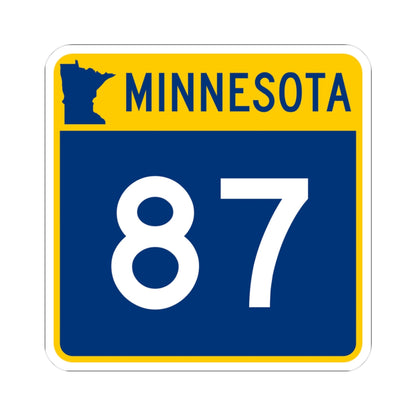 MN-87 (Minnesota) (Road Sign) STICKER Vinyl Kiss-Cut Decal