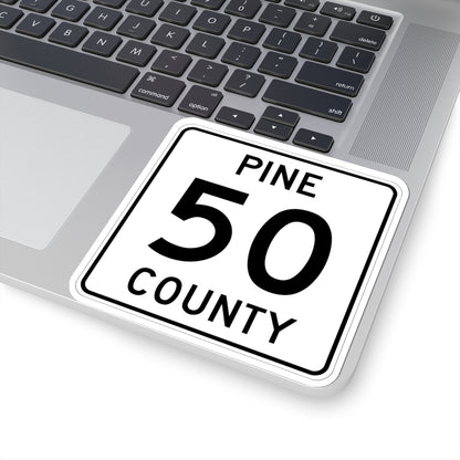 Pine County Route 50 MN (Minnesota) (Road Sign) STICKER Vinyl Kiss-Cut Decal