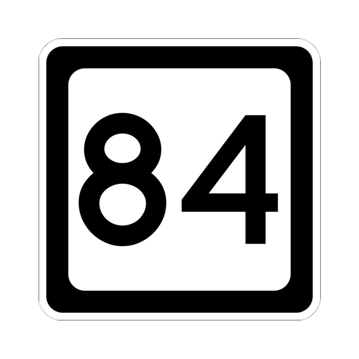 WV-84 (Virginia) (Road Sign) STICKER Vinyl Kiss-Cut Decal