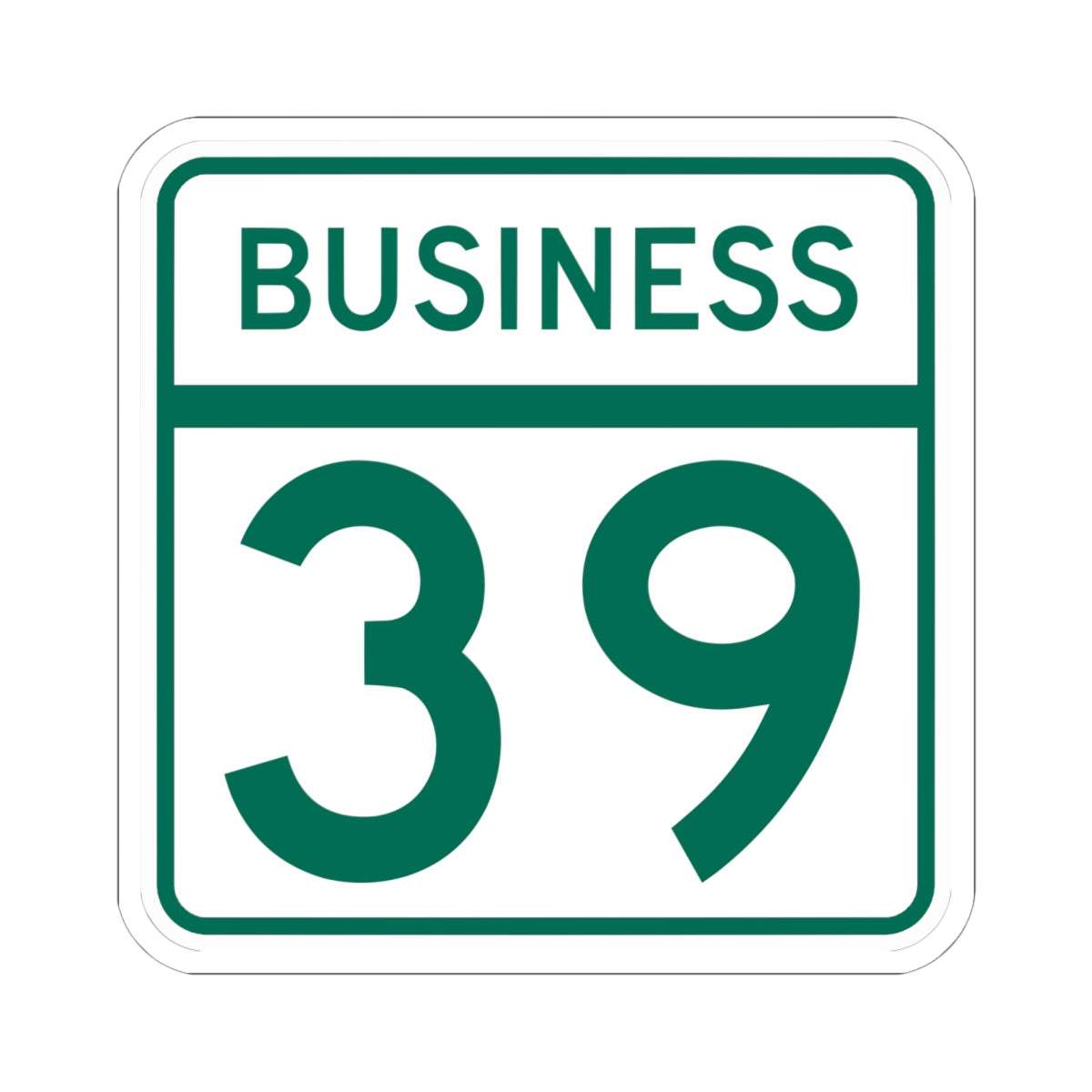 MD Route 39 Business (Maryland) (Road Sign) STICKER Vinyl Kiss-Cut Decal