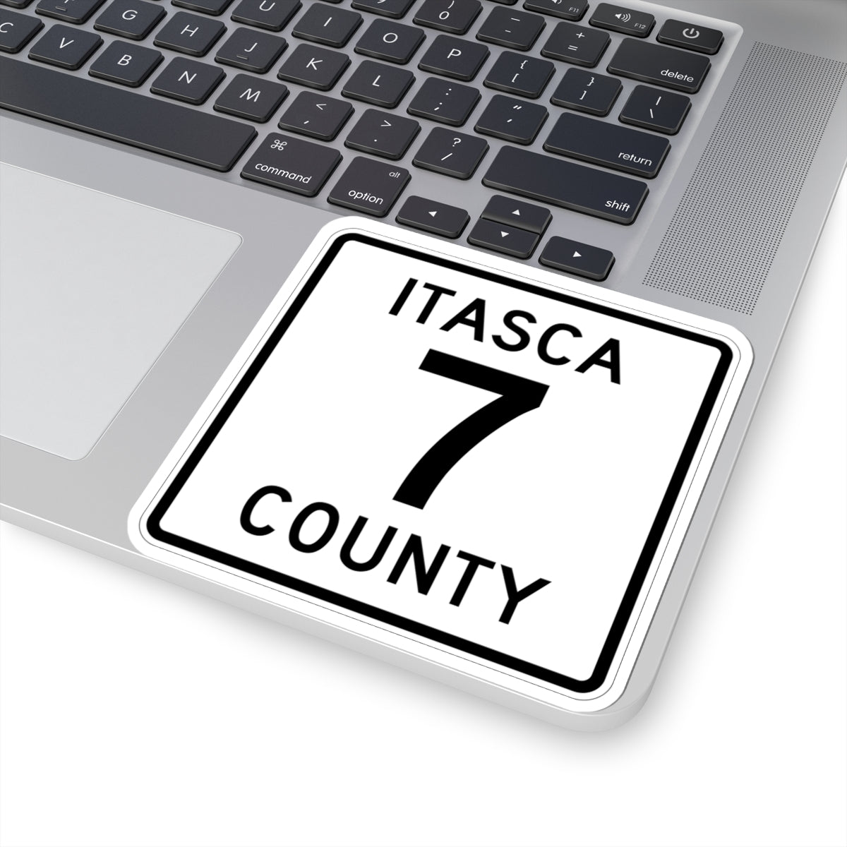 Itasca County Route 7 (Minnesota) (Road Sign) STICKER Vinyl Kiss-Cut Decal