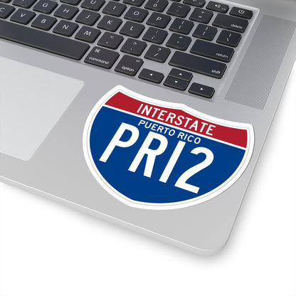 I-PRI2 PR (Puerto Rico) (Road Sign) STICKER Vinyl Kiss-Cut Decal