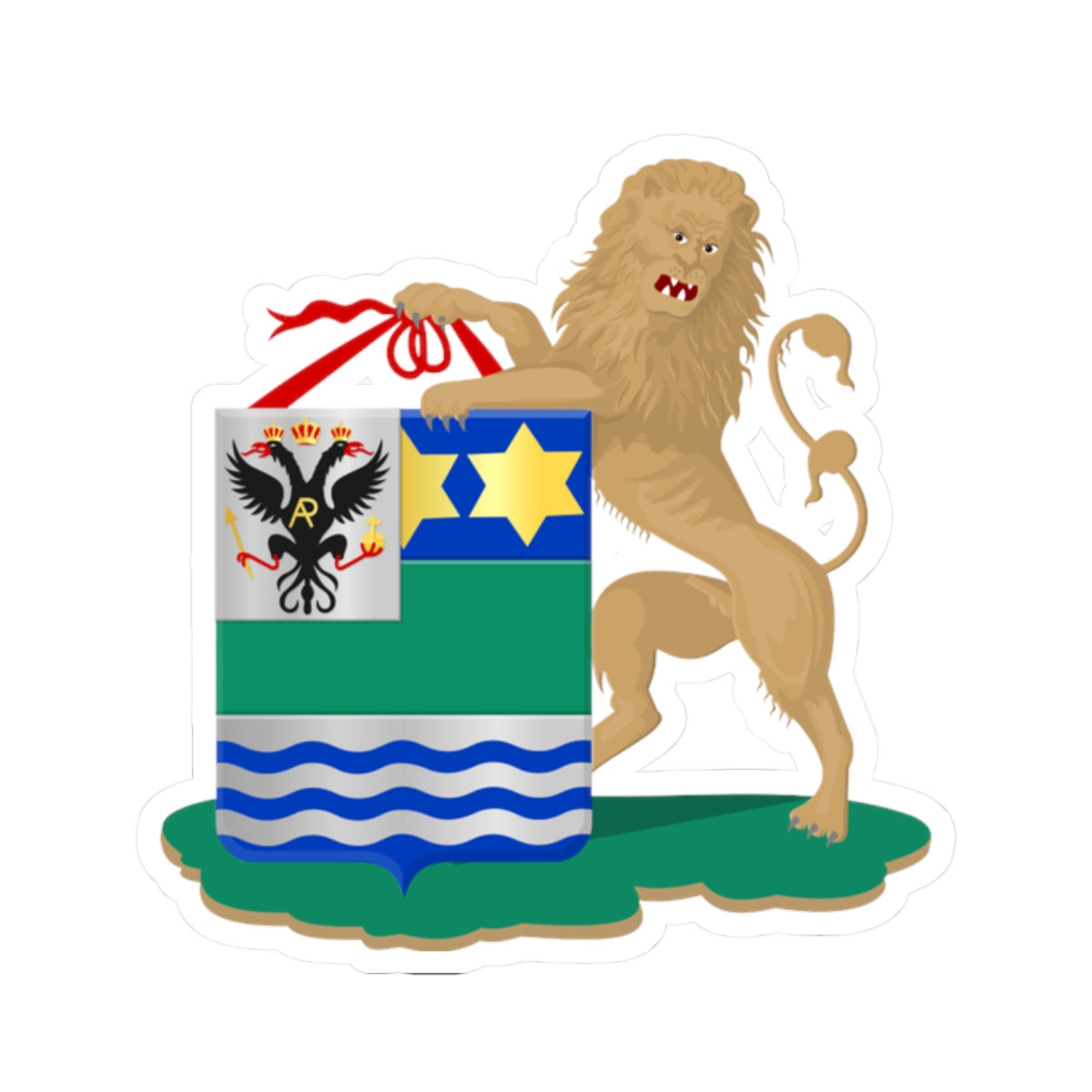 Anna Paulowna wapen (Netherlands) (Coat of Arms) STICKER Vinyl Kiss-Cut Decal