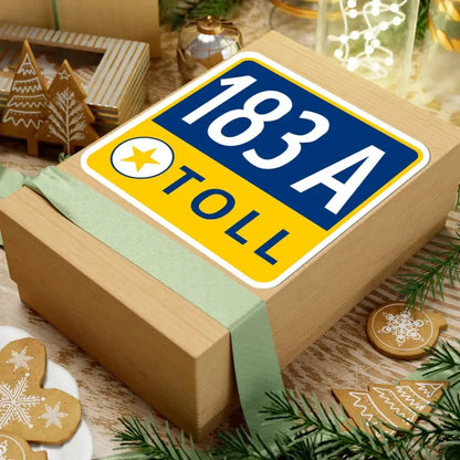 183A Toll Road free (Texas) (Road Sign) STICKER Vinyl Kiss-Cut Decal - The Sticker Space