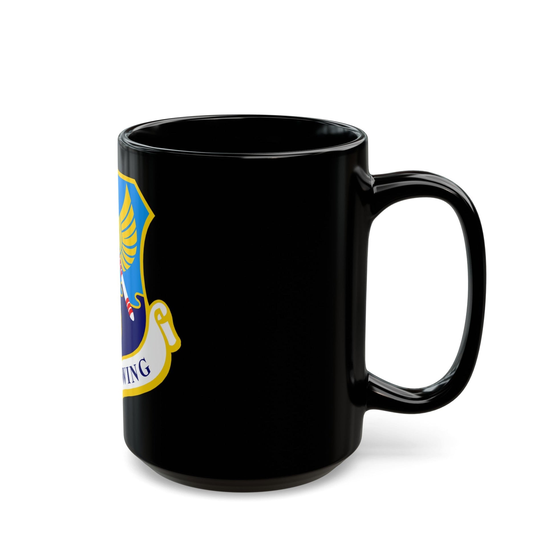 183d Wing emblem (U.S. Air Force) Black Coffee Mug-The Sticker Space