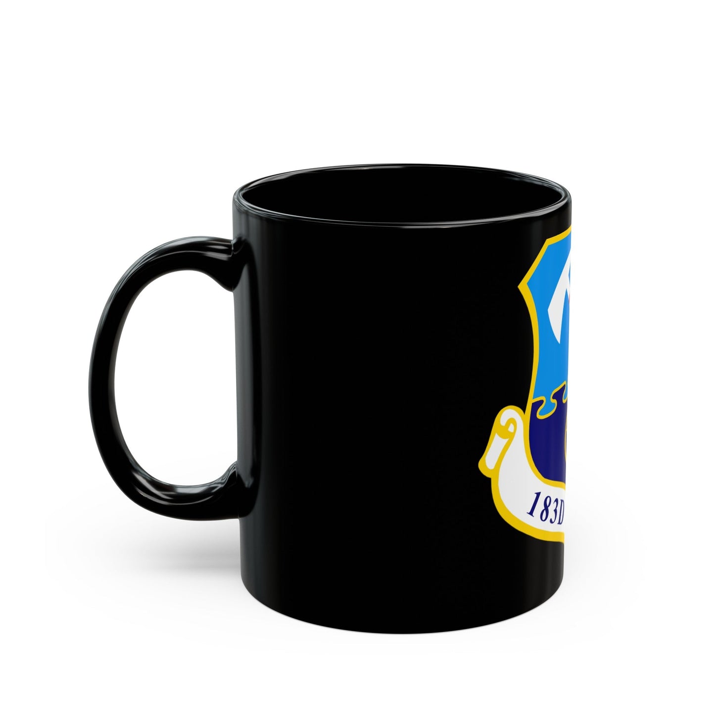 183d Wing emblem (U.S. Air Force) Black Coffee Mug-The Sticker Space