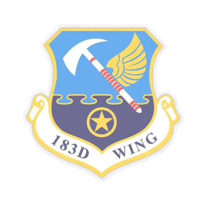 183d Wing emblem (U.S. Air Force) STICKER Vinyl Kiss-Cut Decal 3 Inch Transparent - The Sticker Space