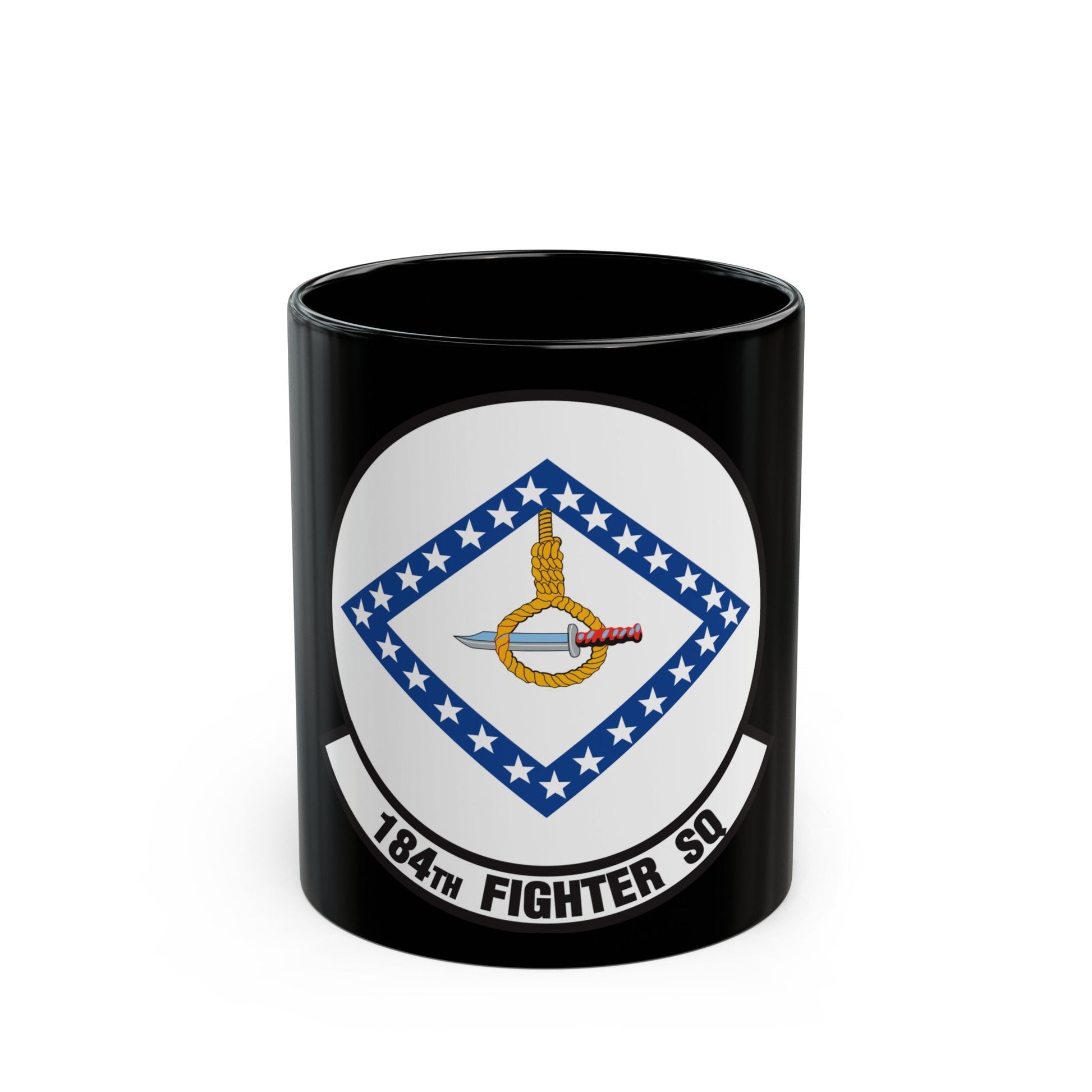 184 Fighter Squadron (U.S. Air Force) Black Coffee Mug-11oz-The Sticker Space