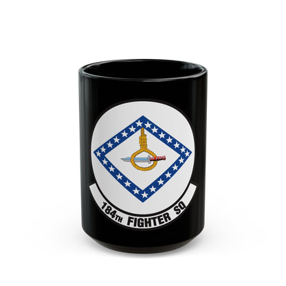 184 Fighter Squadron (U.S. Air Force) Black Coffee Mug-15oz-The Sticker Space