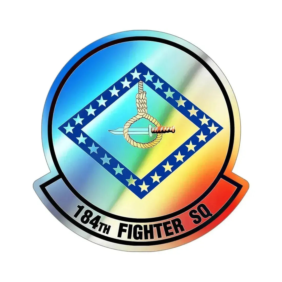 184 Fighter Squadron (U.S. Air Force) Holographic STICKER Die-Cut Vinyl Decal 6 Inch Holographic - The Sticker Space