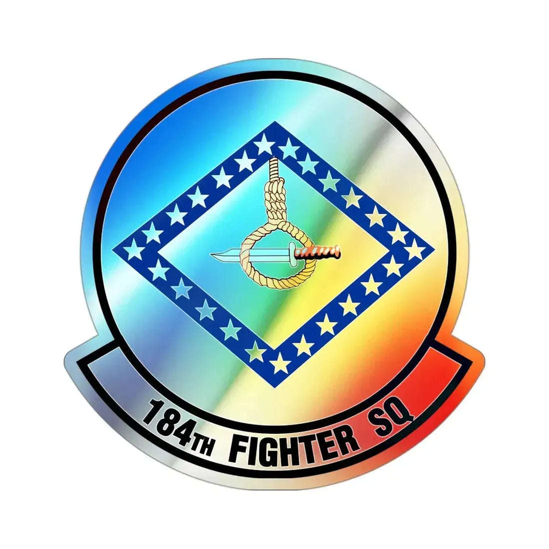 184 Fighter Squadron (U.S. Air Force) Holographic STICKER Die-Cut Vinyl Decal - The Sticker Space