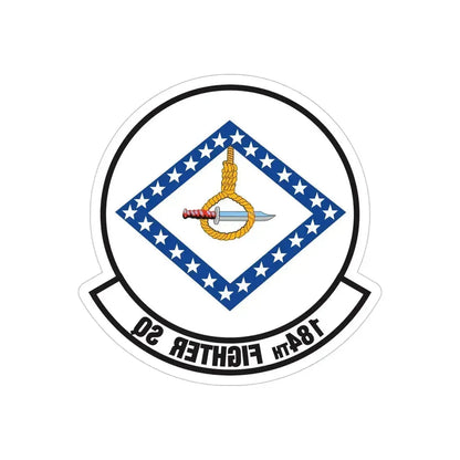 184 Fighter Squadron (U.S. Air Force) REVERSE PRINT Transparent Die-Cut STICKER 6 Inch Die-Cut Transparent - The Sticker Space