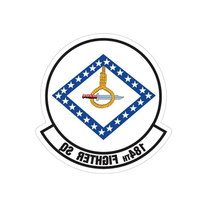 184 Fighter Squadron (U.S. Air Force) REVERSE PRINT Transparent Die-Cut STICKER - The Sticker Space