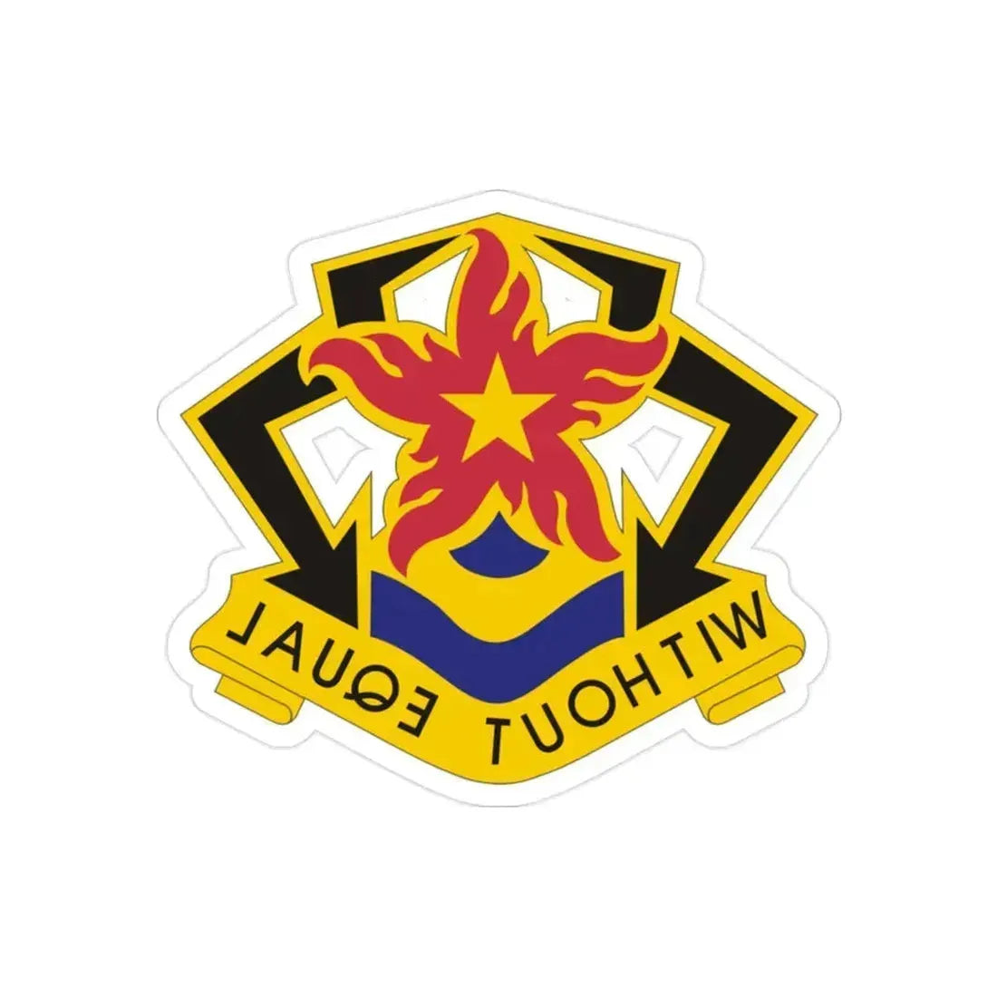 184 Ordnance Battalion (U.S. Army) REVERSE PRINT Transparent Die-Cut STICKER 2 Inch Die-Cut Transparent - The Sticker Space