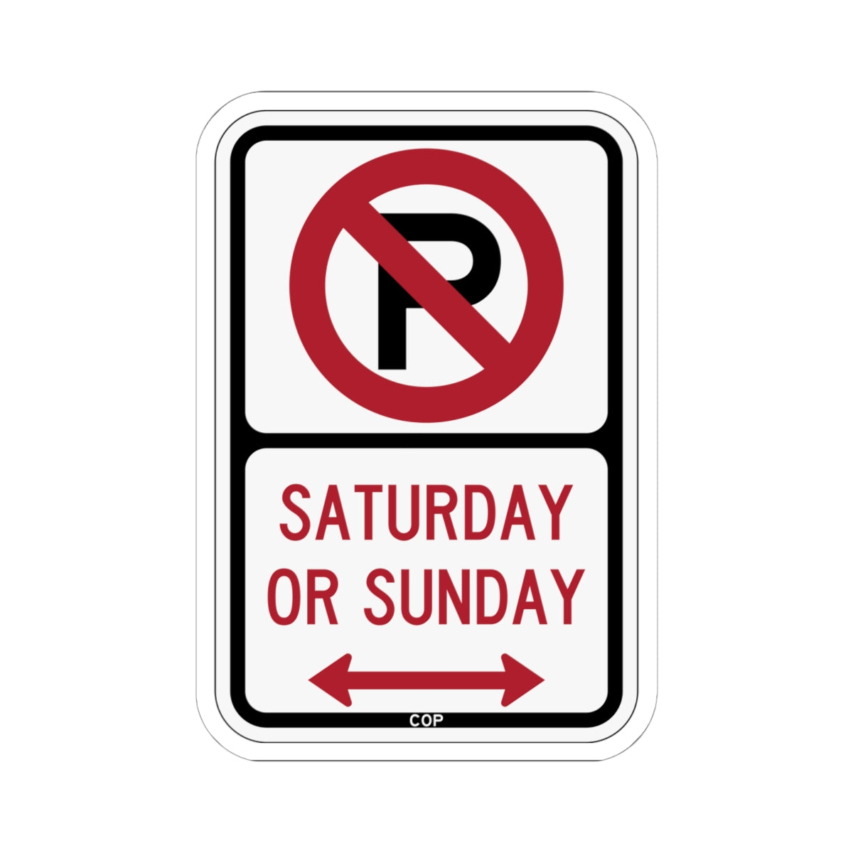 PBOT Road sign P1210D (Oregon) (Road Sign) STICKER Vinyl Kiss-Cut Decal