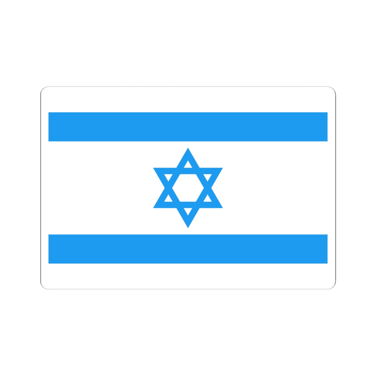 Flag of Israel Light Blue 3-2 (Israel) STICKER Vinyl Kiss-Cut Decal