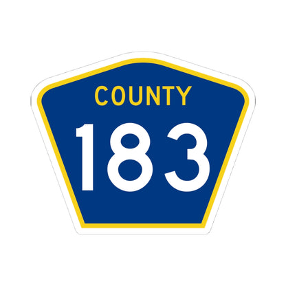 County 183 MN (Minnesota) (Road Sign) STICKER Vinyl Kiss-Cut Decal